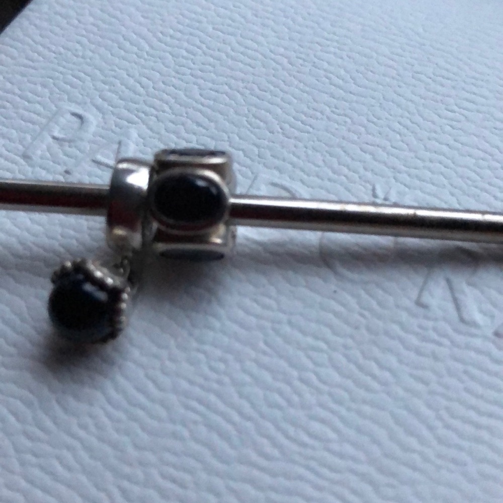Two pandora charms set! Oval lights black